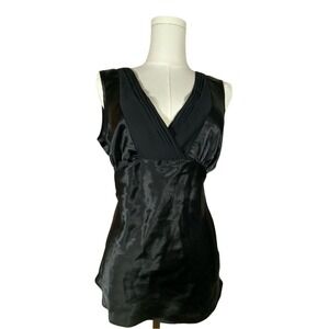 Vintage Y2K George Black Stretch Top sz medium going out top tie back